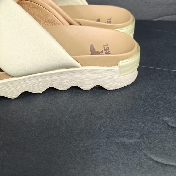 Sorel Women's Viibe Crisscross Crem Brown Slide Open Toe Comfy Casual Sandal 6.5 - Picture 4 of 10